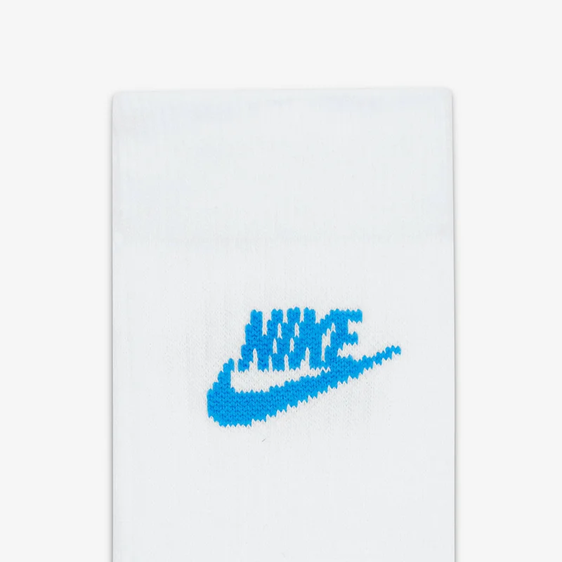 Nike White Sportswear Everyday Essential Crew Socks (3 Pairs)  | Best Price UAE